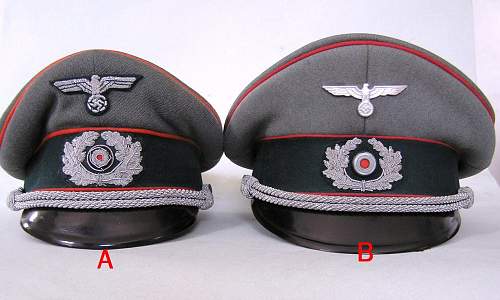 Military Police/Recruiting officer visor cap