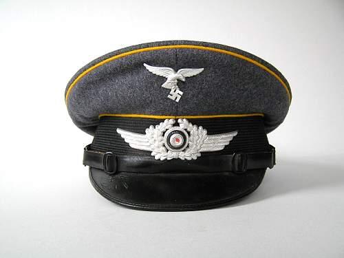 2 Mint Flight Luftwaffe Schirmützen