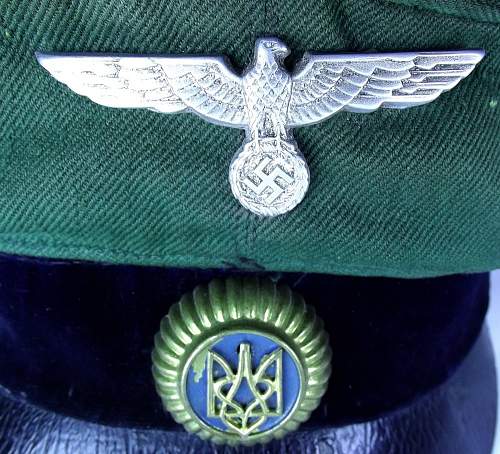 Ukrainian volunteer visor cap &amp; POA insignias