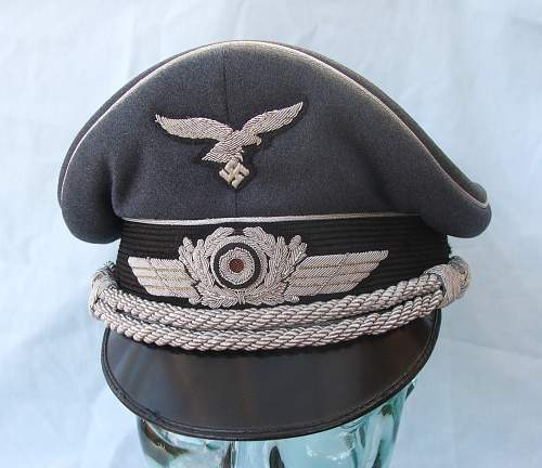 1939 dated Luftwaffe officers Schirmmütze.