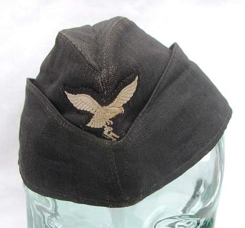 Luftwaffe mechanics black work side cap by Carl Halfar