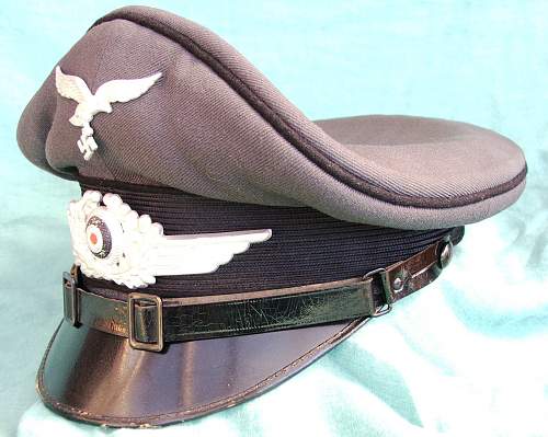 Luftwaffe OR/NCO visor cap with black piping