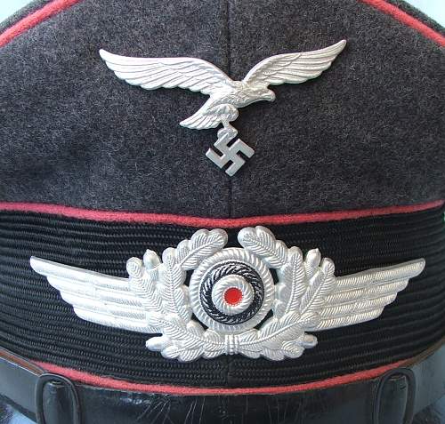 Luftwaffe OR/NCO visor cap with Rose Pink piping