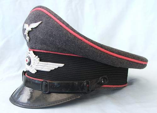 Luftwaffe OR/NCO visor cap with Rose Pink piping