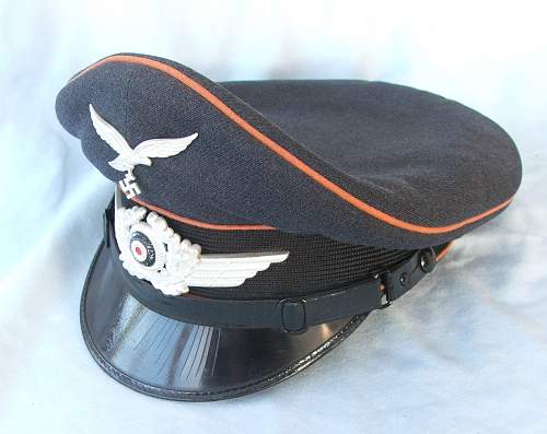 Luftwaffe OR/NCO schirmmütze with copper brown piping