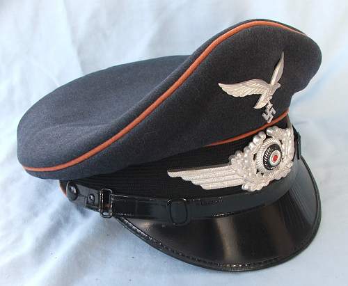 Luftwaffe OR/NCO schirmmütze with copper brown piping