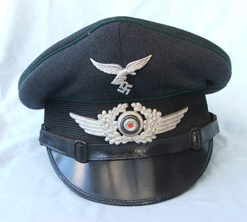 Luftwaffe OR/NCO Schirmmütze with dark green piping