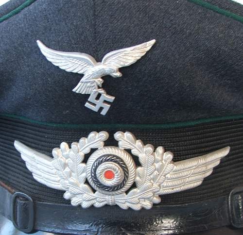 Luftwaffe OR/NCO Schirmmütze with dark green piping