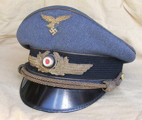 Early Luftwaffe Generals visor cap by Erel.