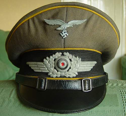 Luftwaffe NCO's flight piped schirmmütze