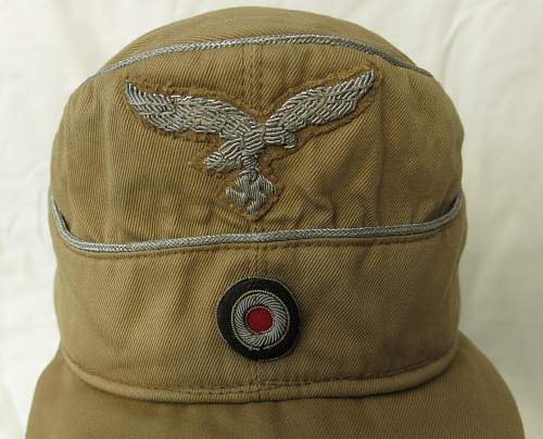 Luftwaffe tropical M41 officer's cloth billed field cap