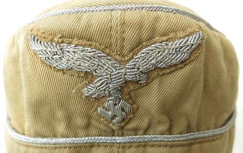 Luftwaffe tropical M41 officer's cloth billed field cap