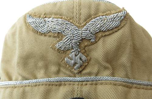 Luftwaffe tropical M41 officer's cloth billed field cap
