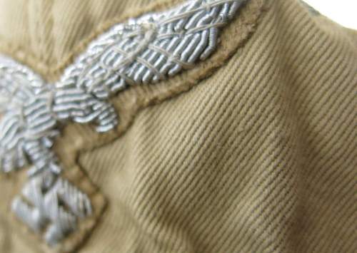 Luftwaffe tropical M41 officer's cloth billed field cap