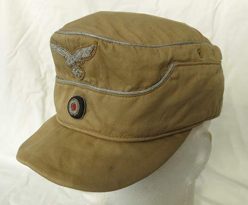 Luftwaffe tropical M41 officer's cloth billed field cap