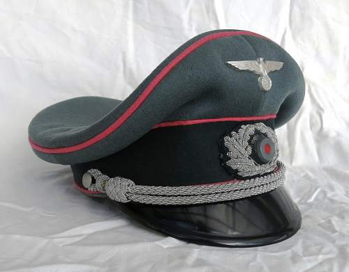 Heer Panzer officer visor cap by Erel