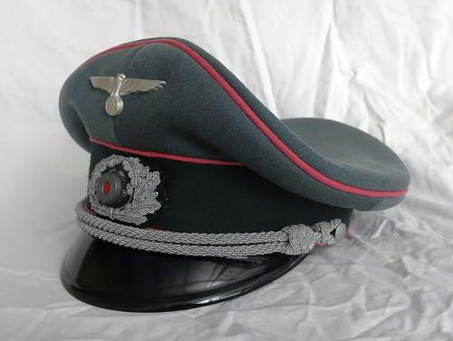 Heer Panzer officer visor cap by Erel