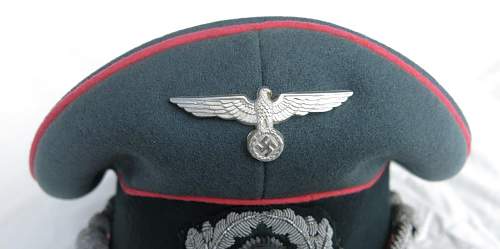 Heer Panzer officer visor cap by Erel