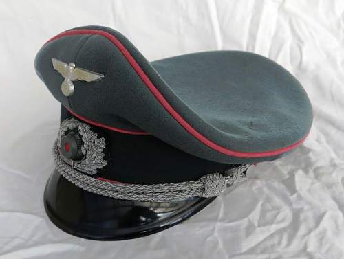 Heer Panzer officer visor cap by Erel