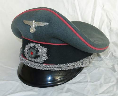 Heer Panzer officer visor cap by Erel