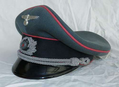 Heer Panzer officer visor cap by Erel