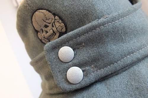 SS Officer's M43 cap w/ two-piece insignia