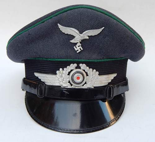 Luftwaffe Jäger piped OR's/NCO's visor cap