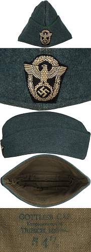 WW2 German Polizei NCO overseas hat for review
