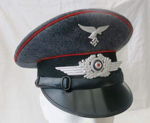 An illuminating Carl Halfar OR/NCO Flak visor cap