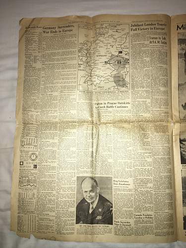 VE Day Newspaper, Philadelphia Inquirer