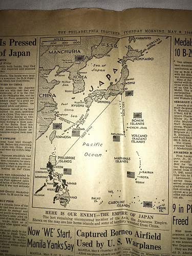 VE Day Newspaper, Philadelphia Inquirer