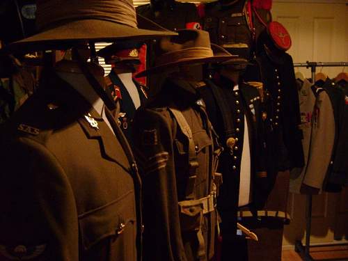 Some of my uniform collection on mannequins