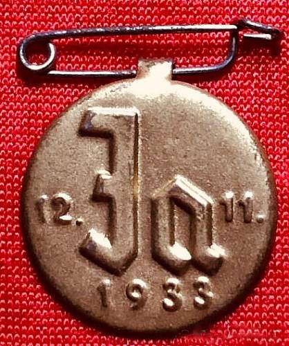 November 1933 German parliamentary election badge