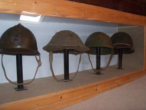 my very small allied helmet collection