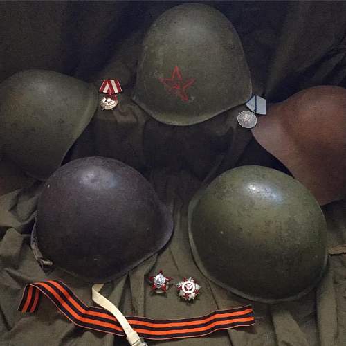 US, German and Soviet Helmets