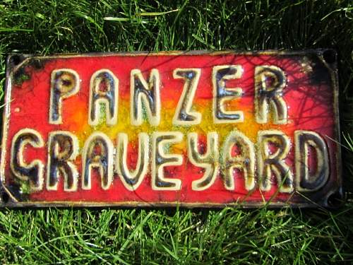 Panzer Graveyard Mosaic Plaque.