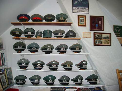 My Collection of German Army Service Caps.