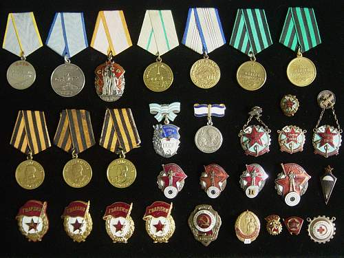 completed German medal/award display case