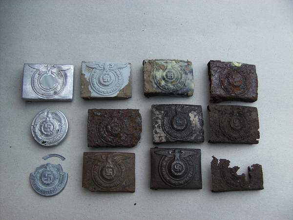 part of my collection: SS dug up buckles