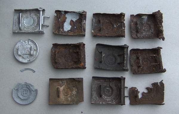 part of my collection: SS dug up buckles