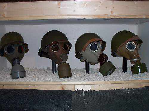 my collection of helmets and gasmasks