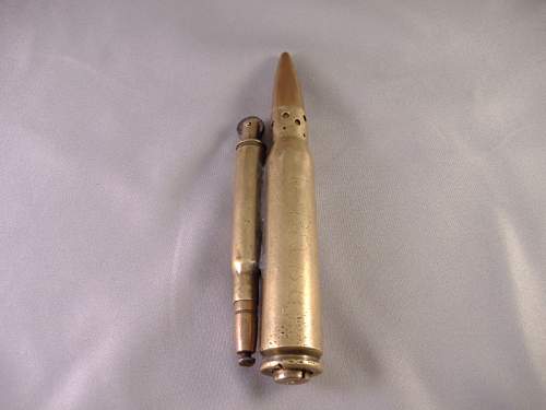 Trench art bullet lighter