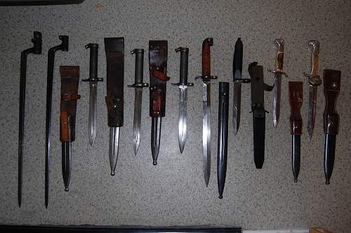 My collection of edged weapons