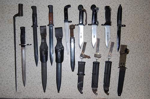 My collection of edged weapons