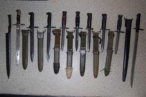 My collection of edged weapons