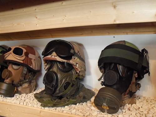 my headgear and gasmask display 2012