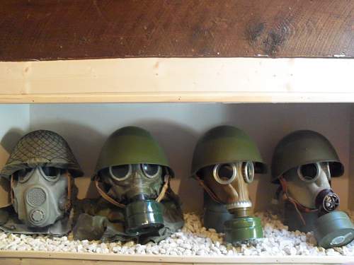 my headgear and gasmask display 2012