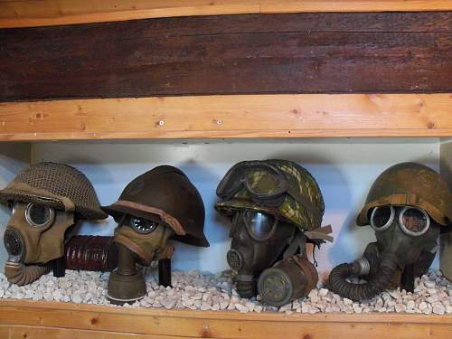 my headgear and gasmask display 2012