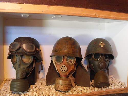 my headgear and gasmask display 2012