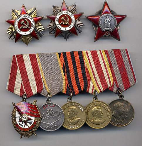 Some of my Soviet medal groups